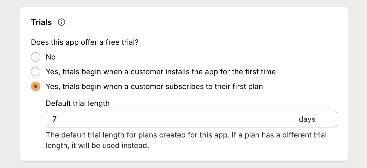 Configure global trials