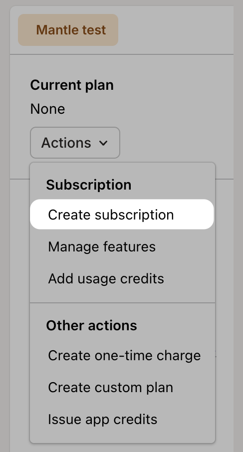 Create subscription UI