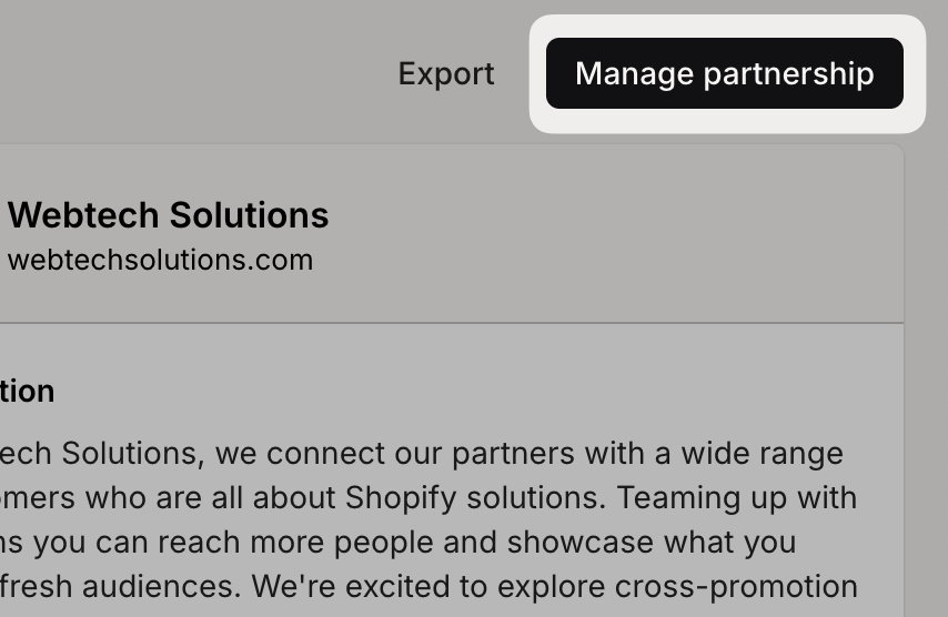 Manage partnership permissions