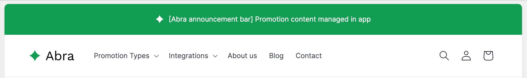 Announcement bar
