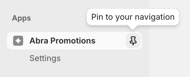 Pin Abra app
