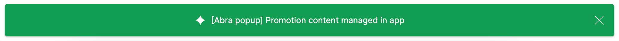 Abra popup notification
