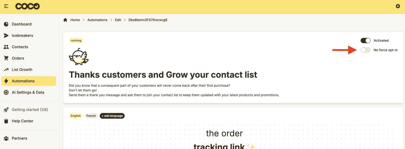 Disable forced opt in