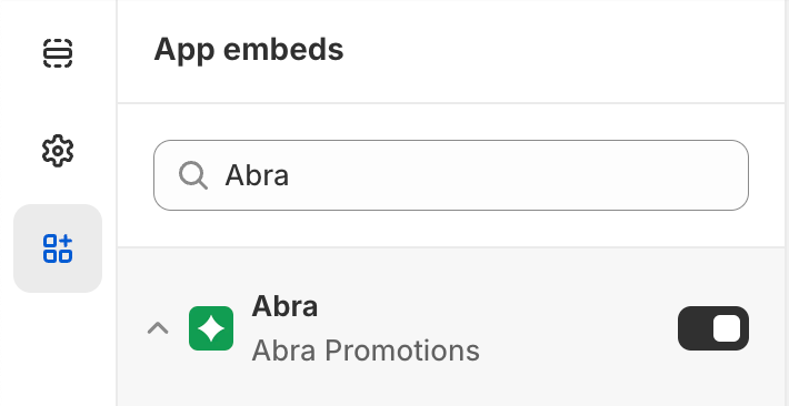 Abra app embed