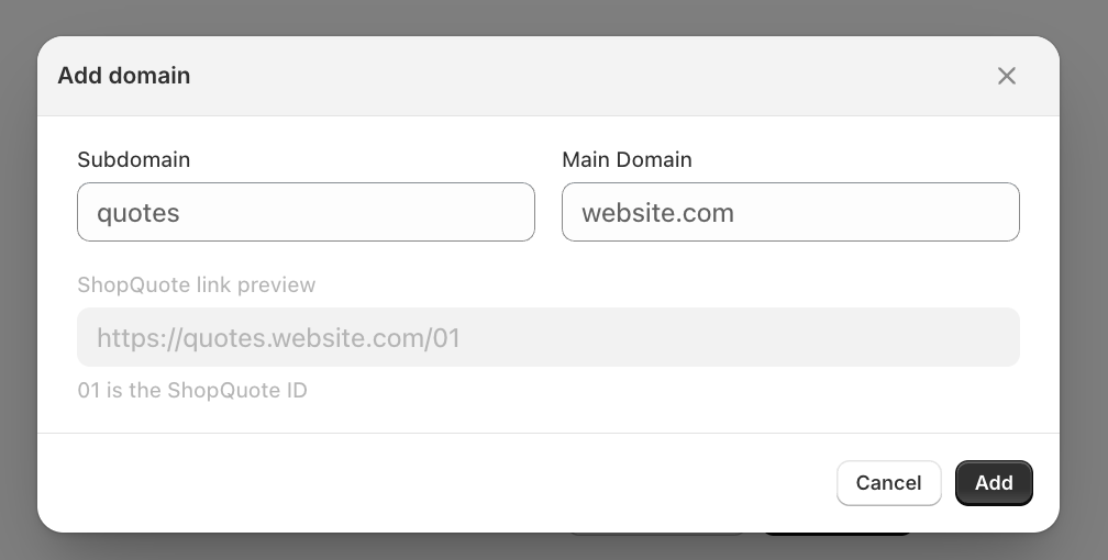 Add A Domain