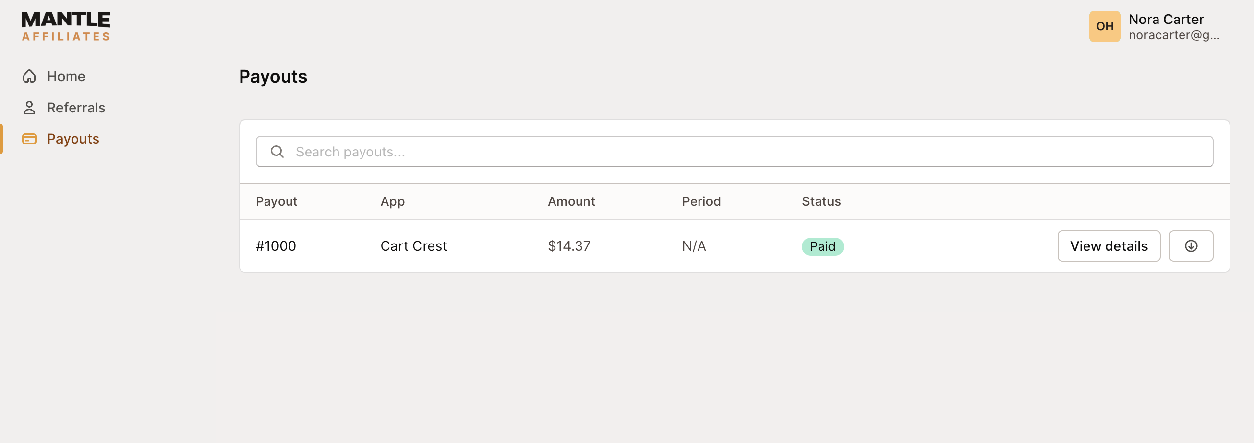 affiliate payout paid