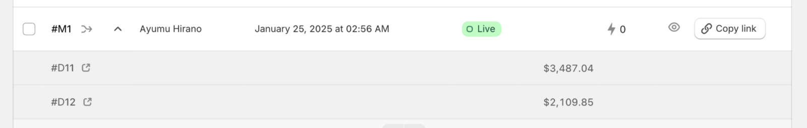 Merged ShopQuote List View