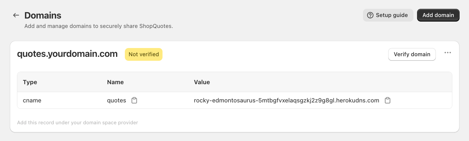 DNS Record Values