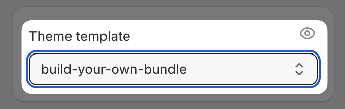 Theme template dropdown set to build-your-own-bundle