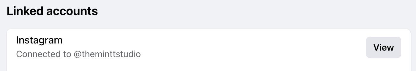 Screenshot of a Facebook account with a red arrow pointing to the 'Linked accounts' option.