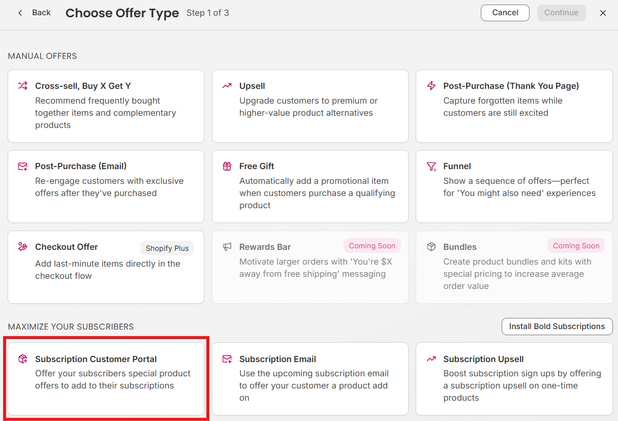 Subscription Customer Portal