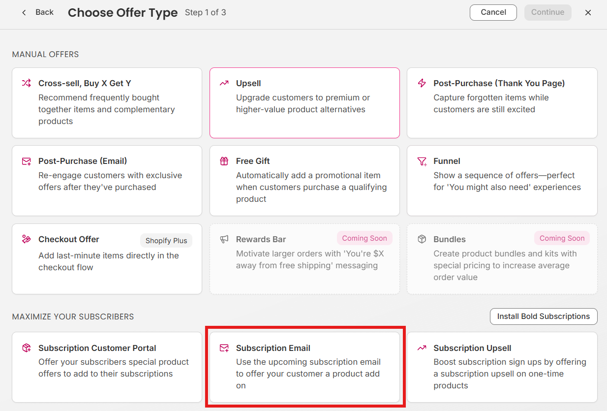 Subscription Email Offer