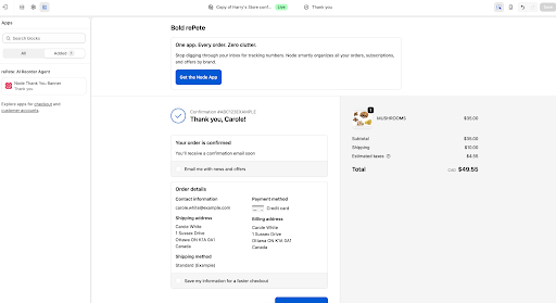 Add the node app block