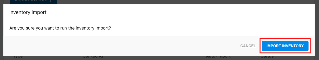 Import Inventory button