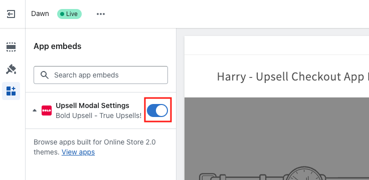 Enablement toggle