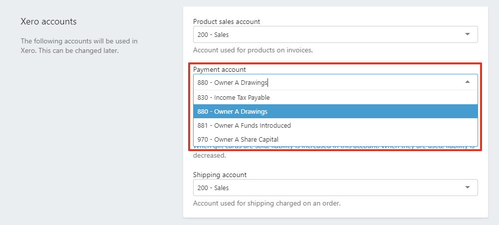 Payment account