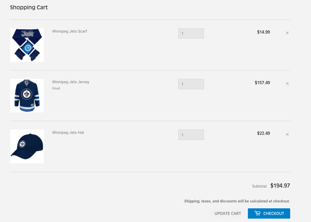 Bundle on Cart Page Example