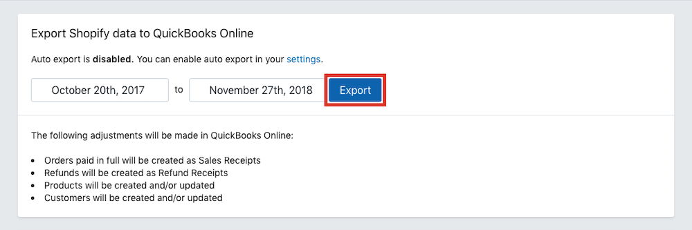 Select Export