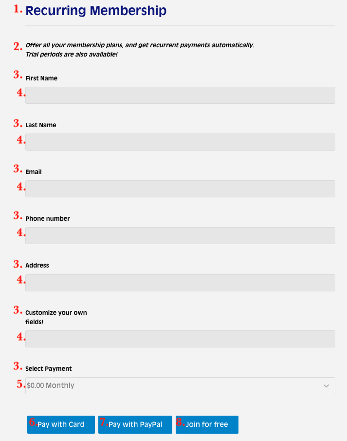 Membership Widget Diagram