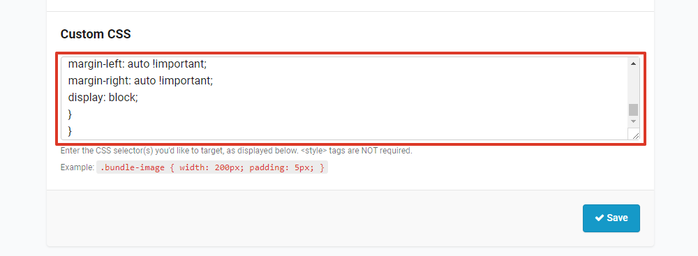 Custom CSS