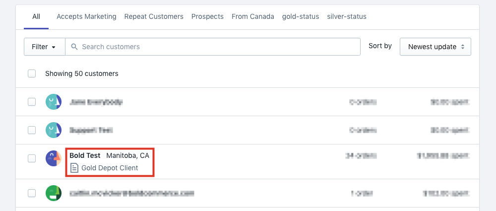 Select Customer