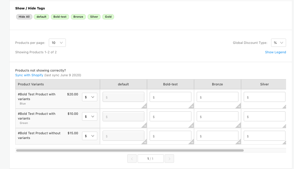 Detailed Pricing Page