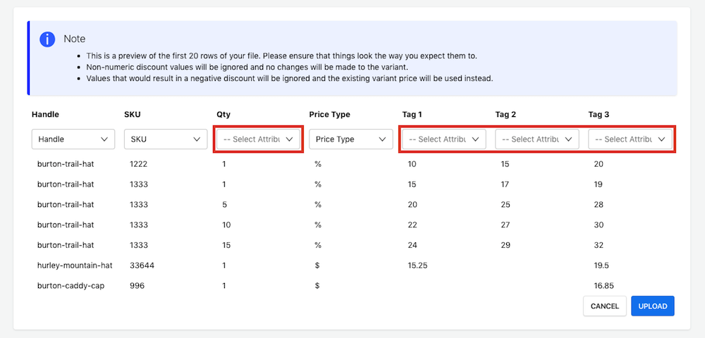 Check attributes