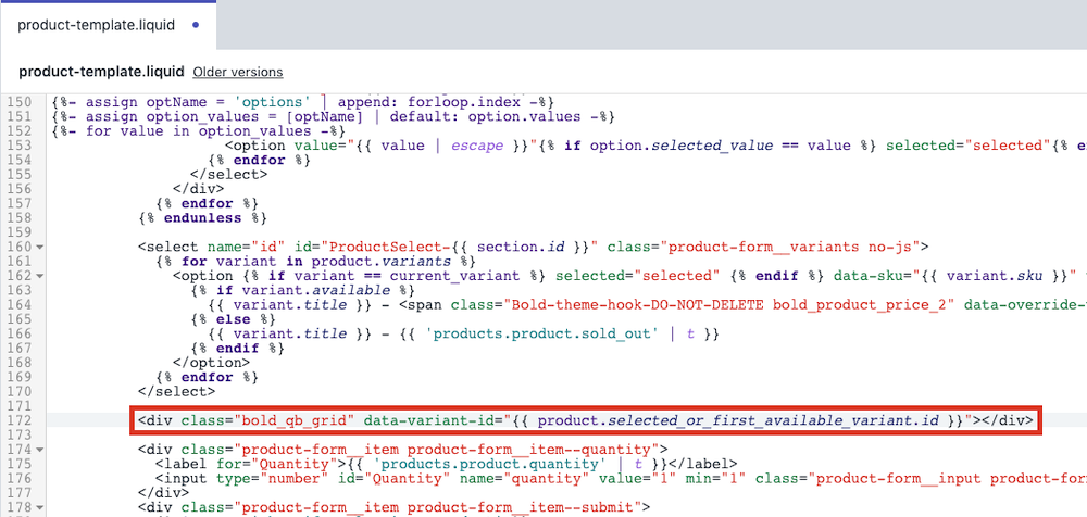 Paste the code
