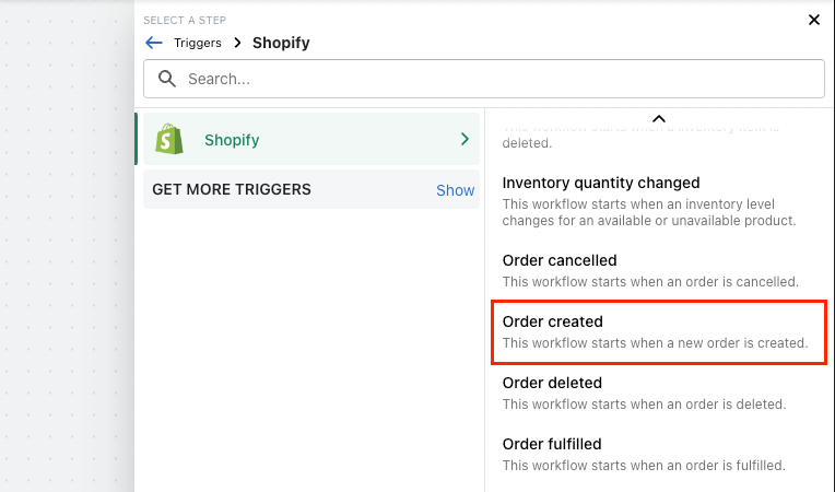 Order created