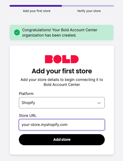 Add Shopify store