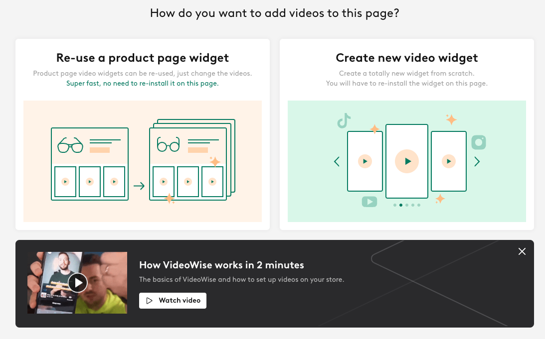 Widget Selection