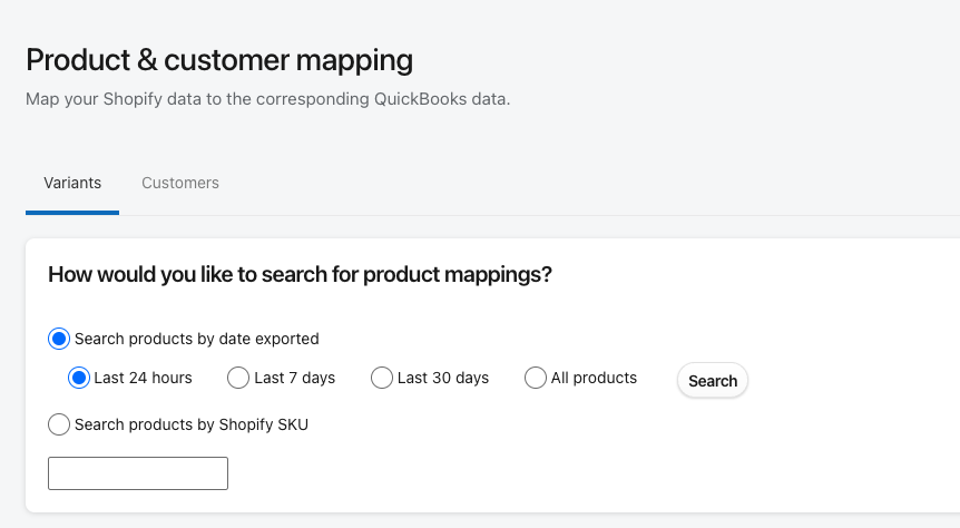 Product mapping