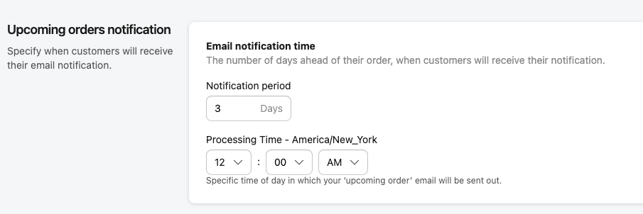 Notification period