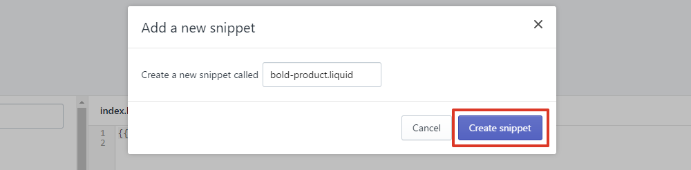 Enter Snippet Name