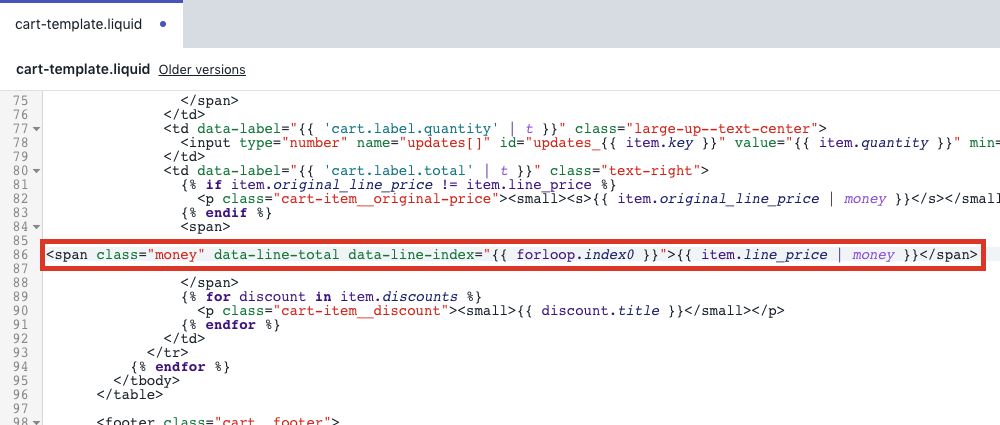 Paste the code