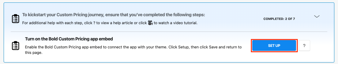 Click Set Up