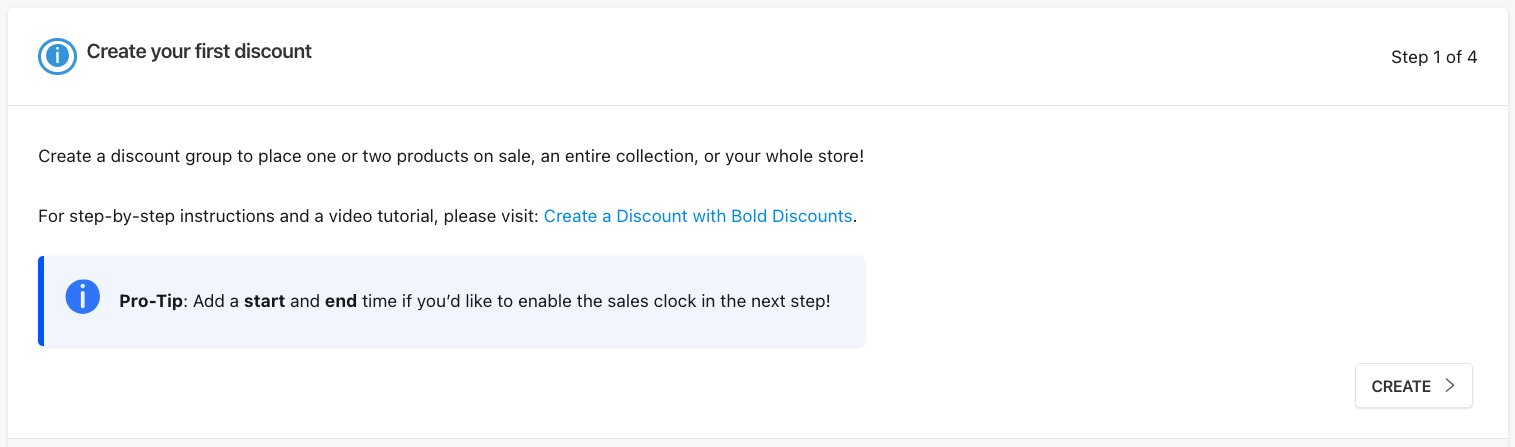 Create a discount group