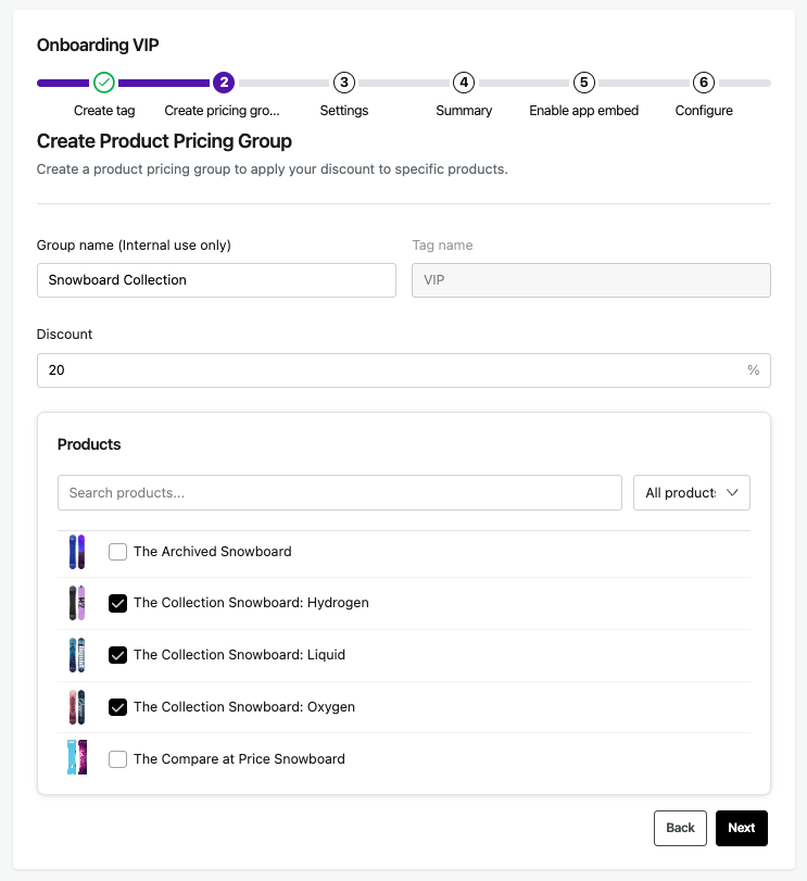 Create a Product Pricing Group