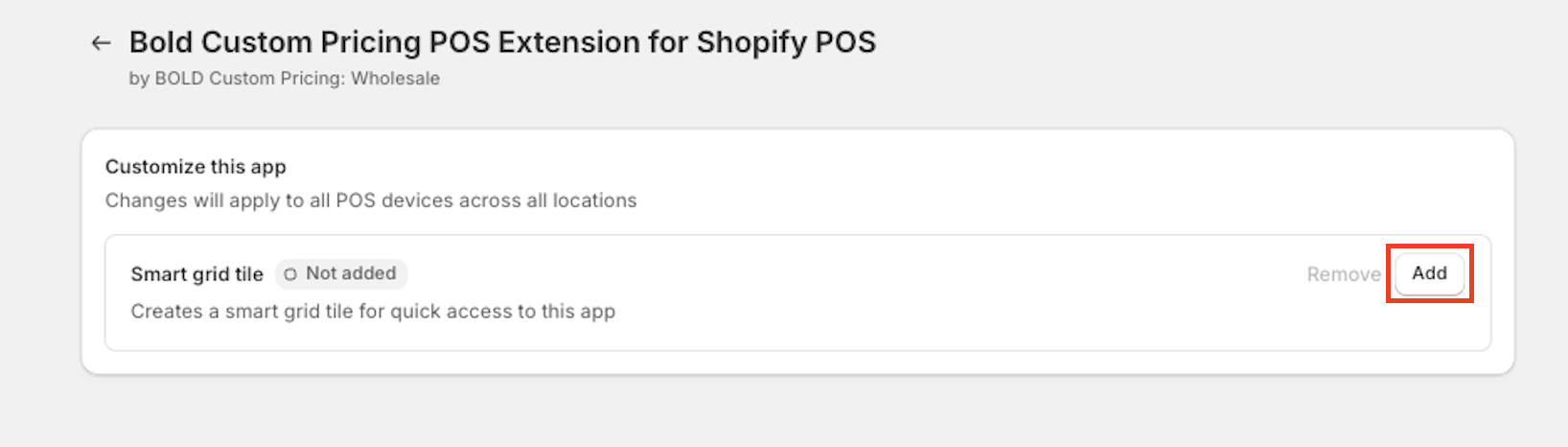 Add button