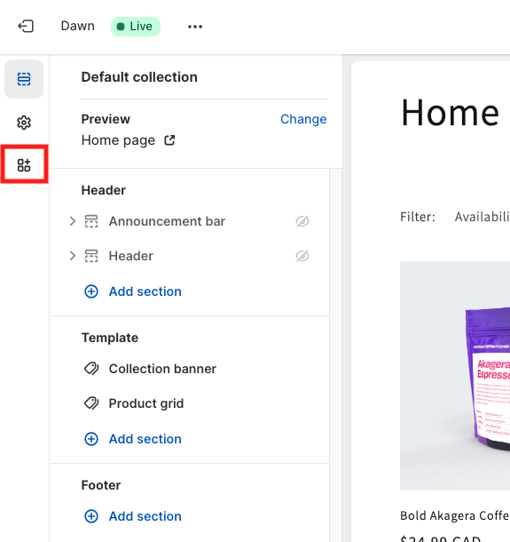 Click App embeds