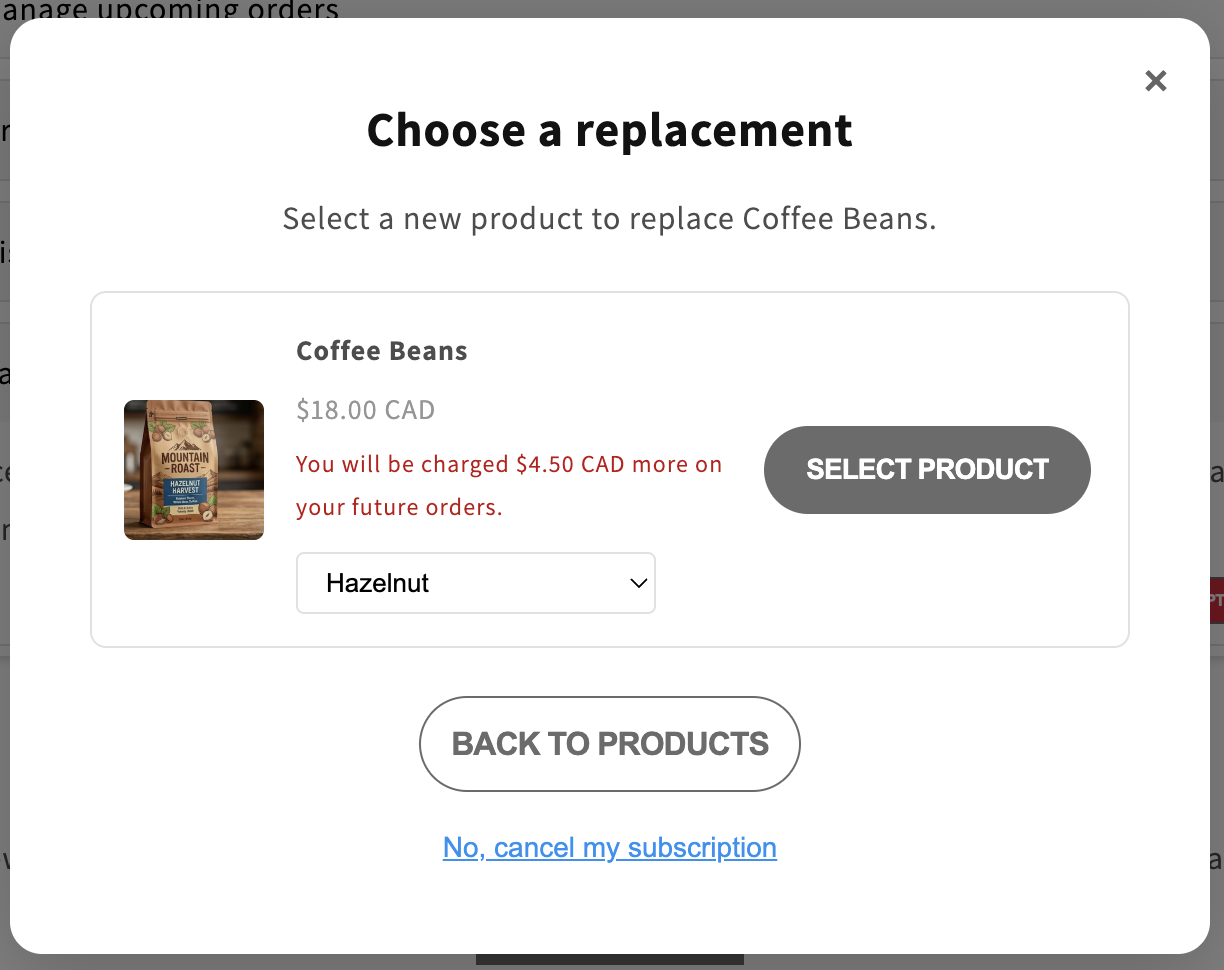 Click Select Product
