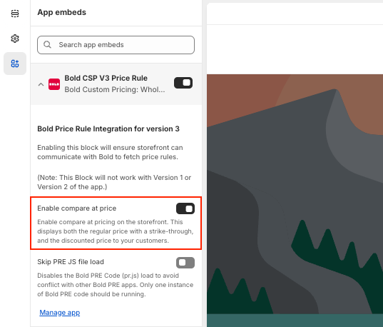 Enable compare at price