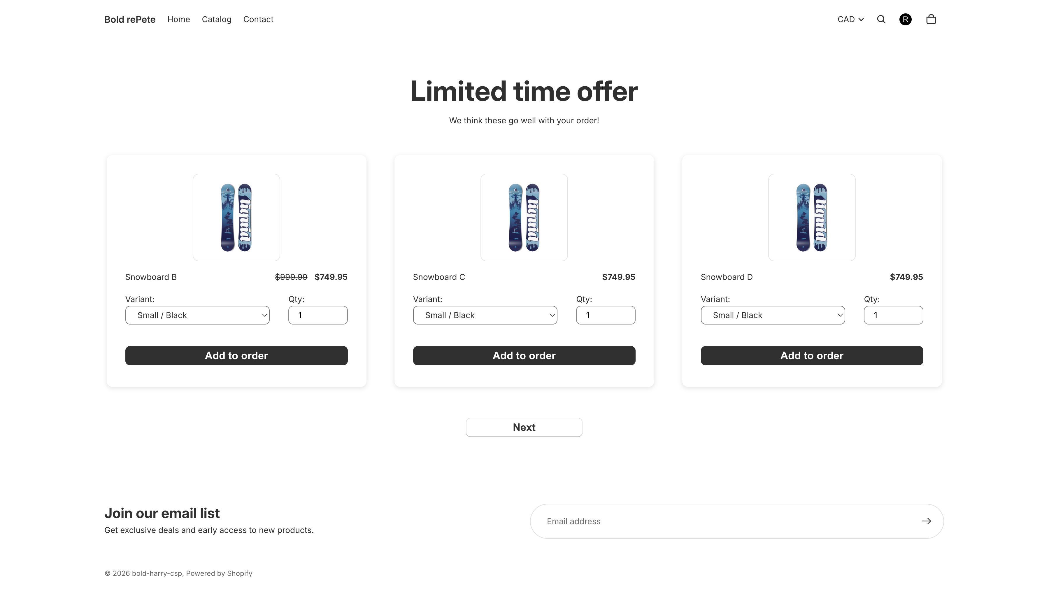 Smart Cart product recommendations