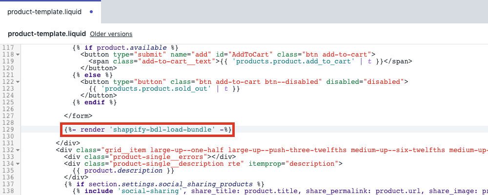 Render Bundle Code