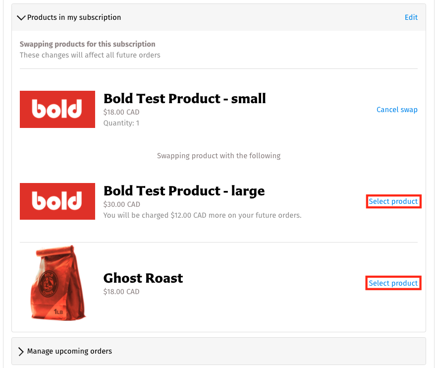 Click Select Product