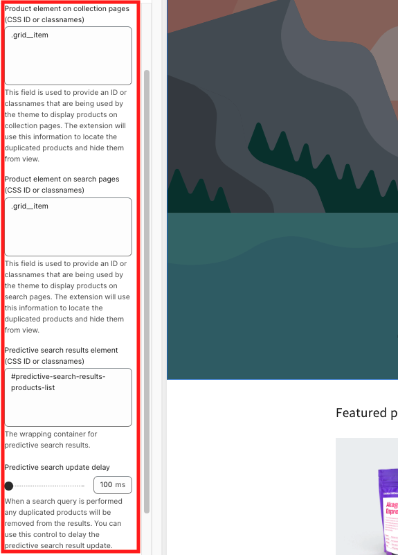 Duplicate and Hide Settings