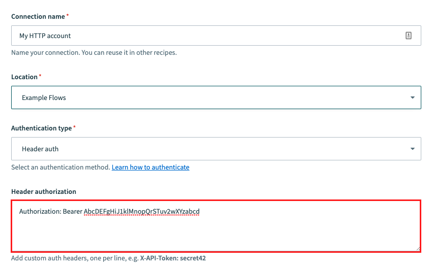 Header Authorization