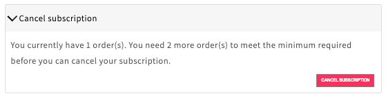Screenshot customer portal message