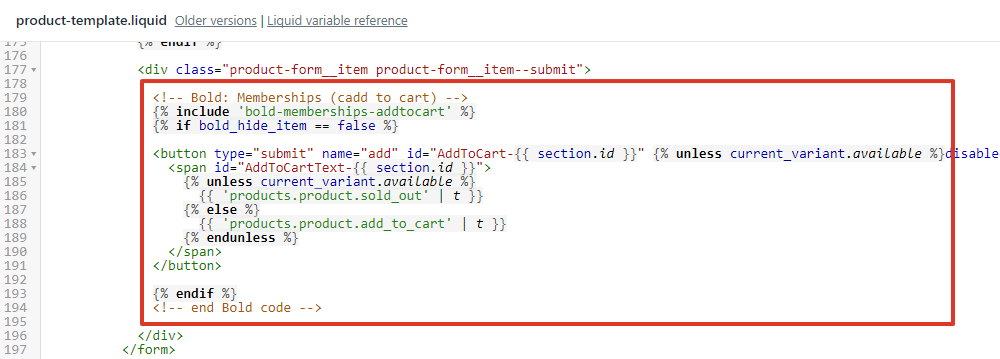 Paste this code