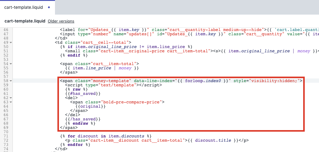 Paste Cart Code